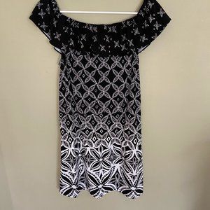 WHBM Drop Waist Drawstring Mini Dress, Size Medium